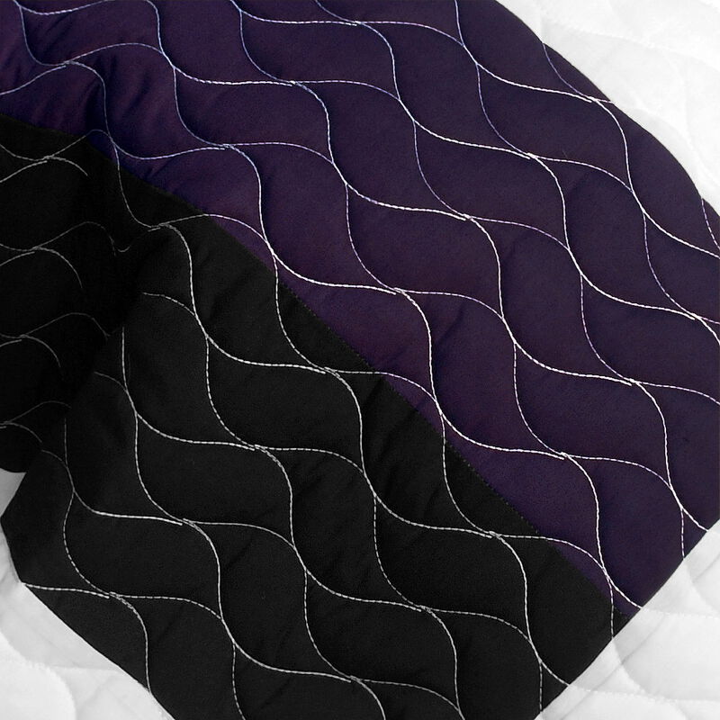 Vermicelli Quilted Patchwork Bedding Set Queen Size Morning Glory Design Set image number 2