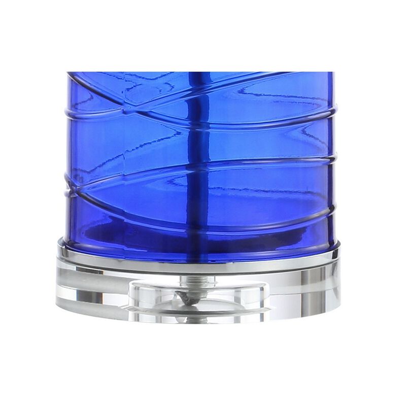 Cole Modern Fused Glass Cylinder LED Table Lamp (Set of 2)