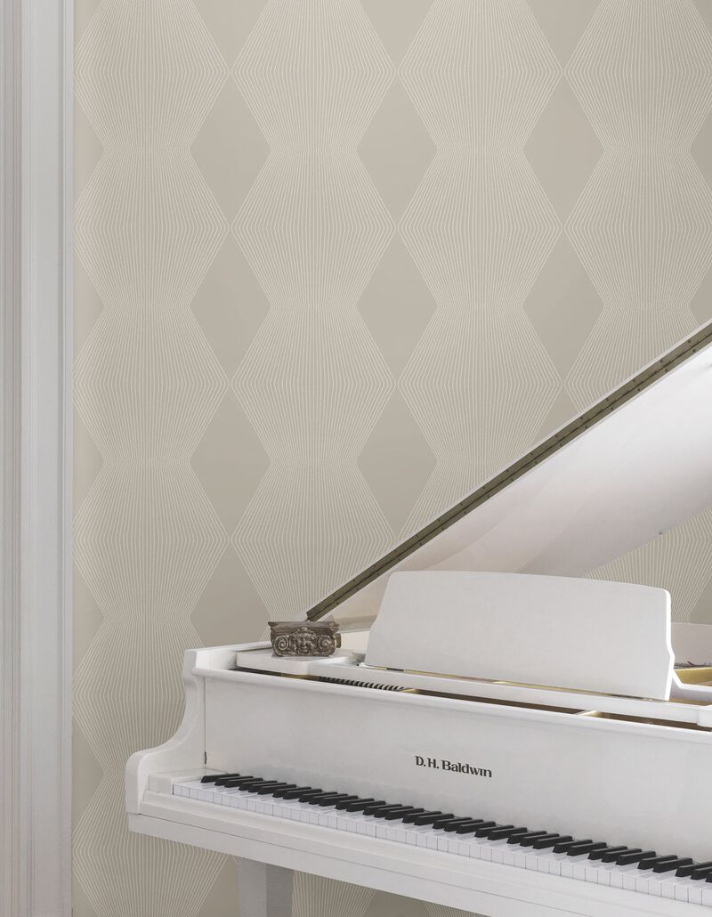 Diamond Legacy Taupe Wallpaper (Double Roll) image number 4