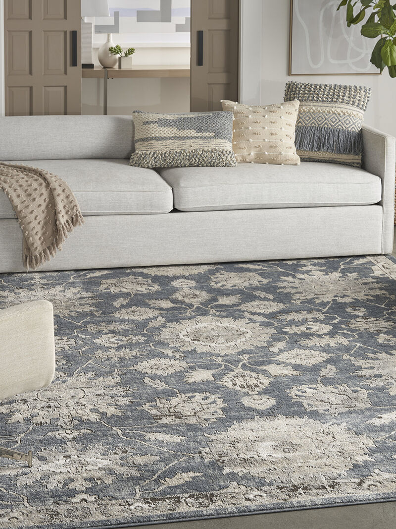Quarry QUA06 Blue/Beige 8'10" x 11'10" Rug image number 7