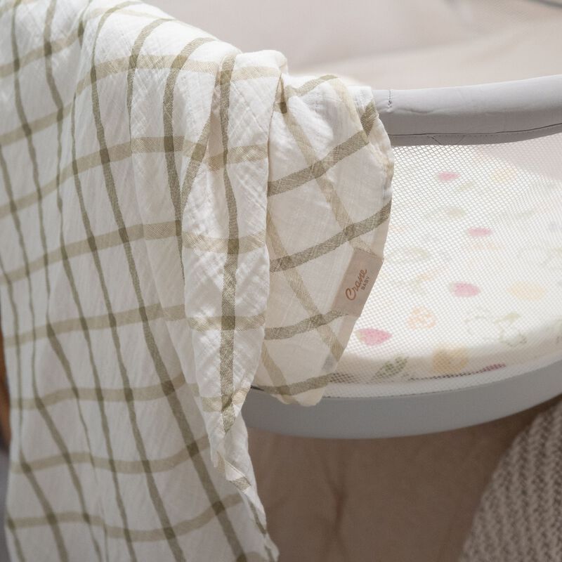 Clementine Cotton Muslin Swaddle Blanket Set (Veggies, Set of 3) image number 6
