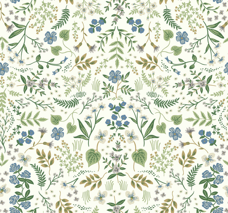 Wildwood Blue & Green Wallpaper