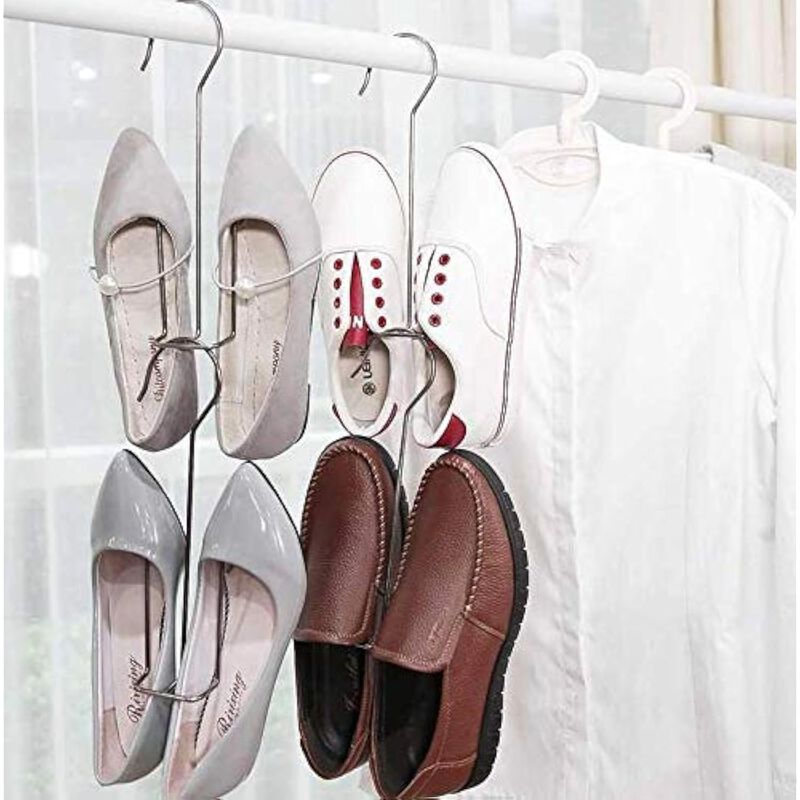 Stainless Steel Shoe Organizer Closet Storage 5 Pack Shoes image number 3