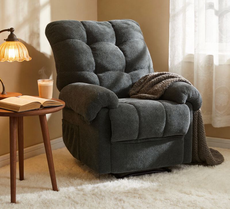 Coxbek Manual Fabric Recliner Chair image number 1
