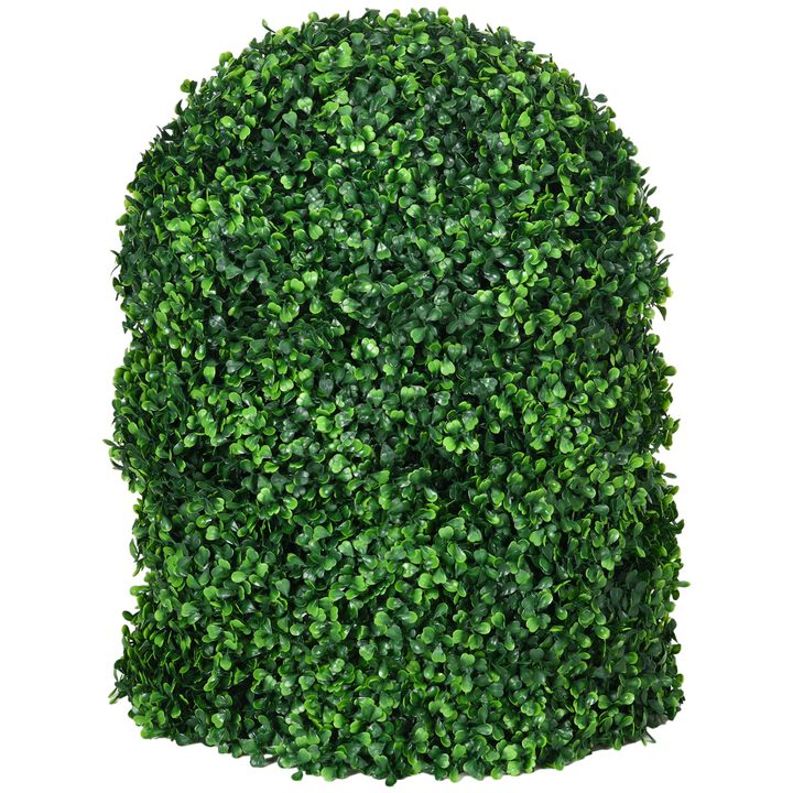 2 Pack 15.75" Artificial Tree Ball, Boxwood Topiary Preserved Decorative Ball, for Indoor Outdoor Home