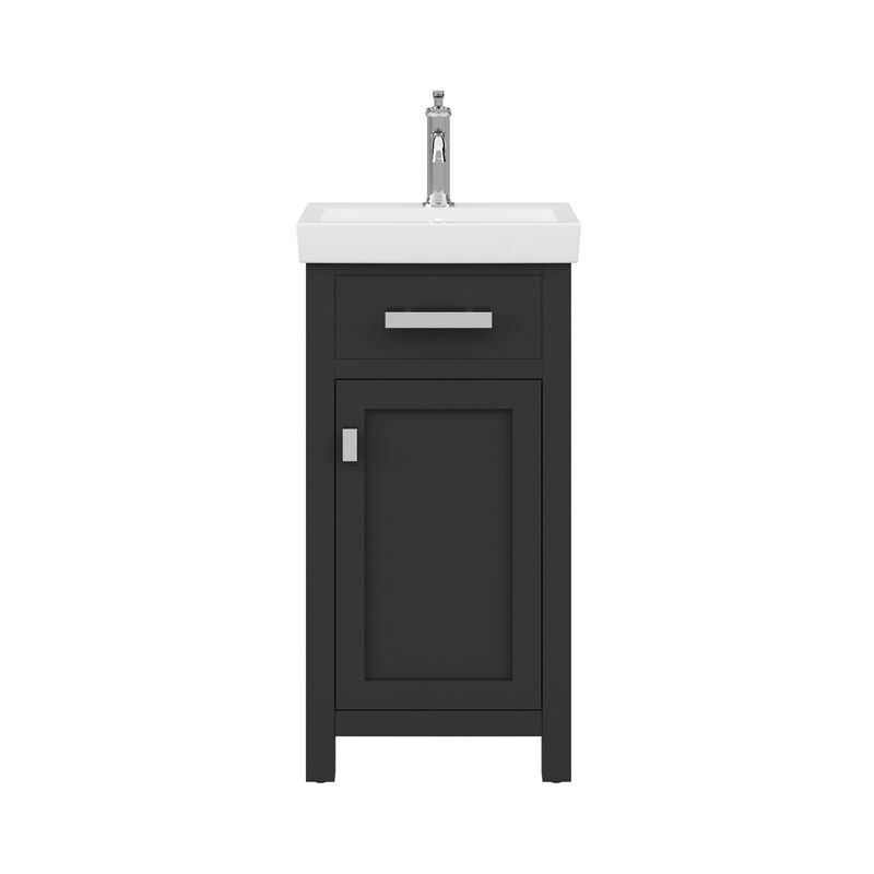Mia 18 In. Integrated Ceramic Sink Top Bath Vanity in Espresso