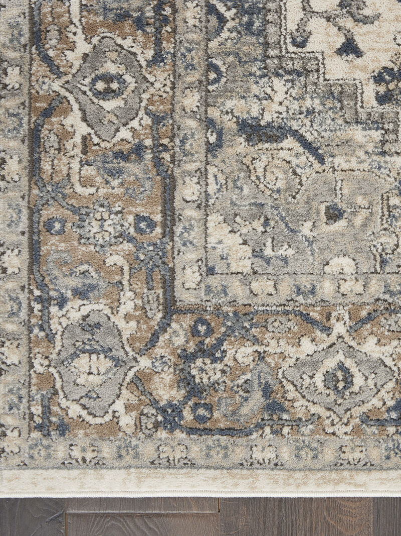 Quarry QUA05 Ivory/Gray 2'2" x 16' Rug