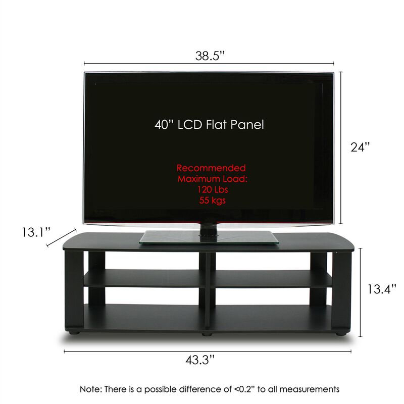 THE Entertainment Center TV Stand, Black