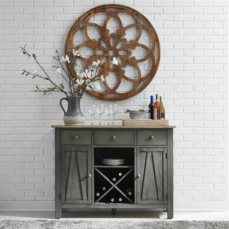 Liberty Furniture Lindsey Farm Server in Weathered image number 2