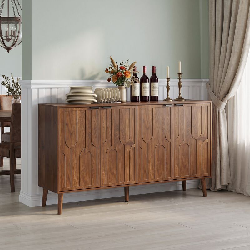 Jabwok Mid‑Century Sideboard Buffet Cabinet image number 2