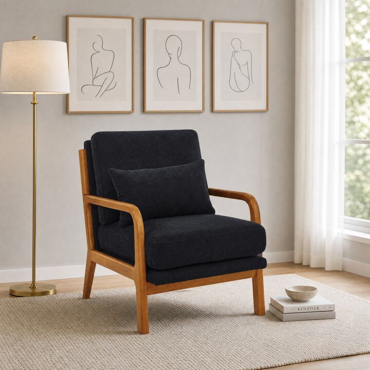 Zitrig Wooden Lounge Chair