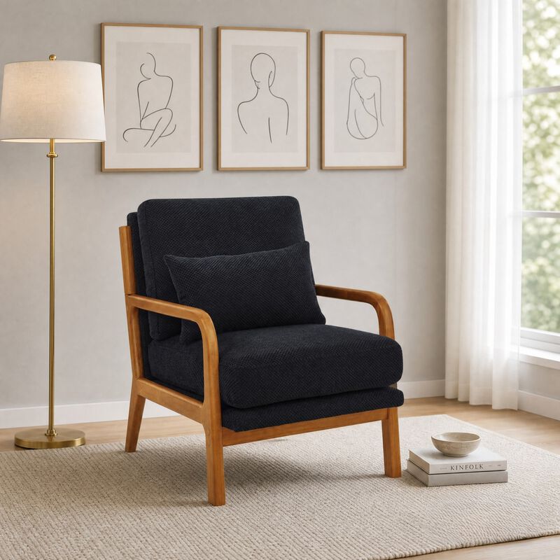 Zitrig Wooden Lounge Chair image number 1