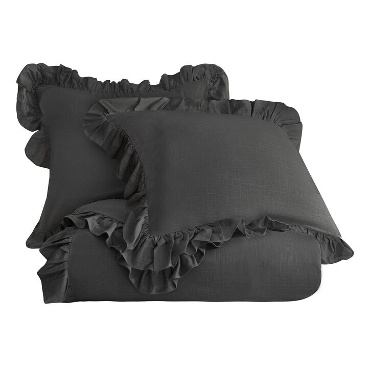 Lily Slate King Duvet Cover Set