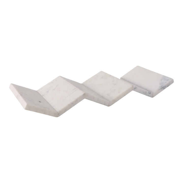 17" 3 Wine Bottle Holder, White
