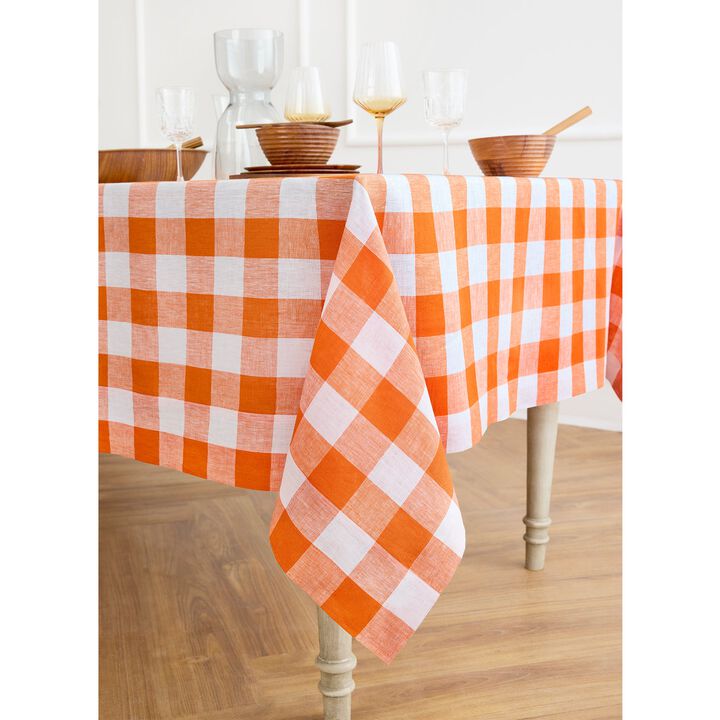 Linen Tablecloth - Buffalo Check