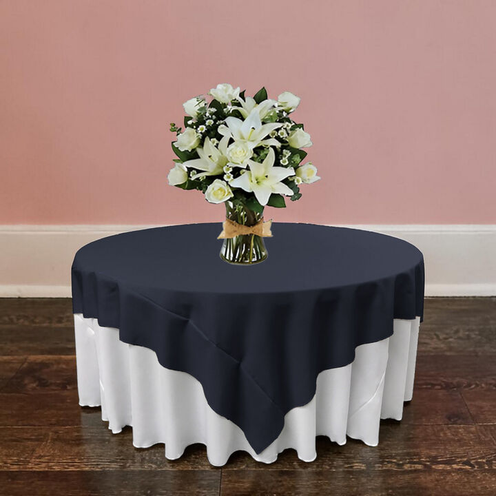 90-Inch Round Table Cover in Polyester Poplin for Home or Event Use