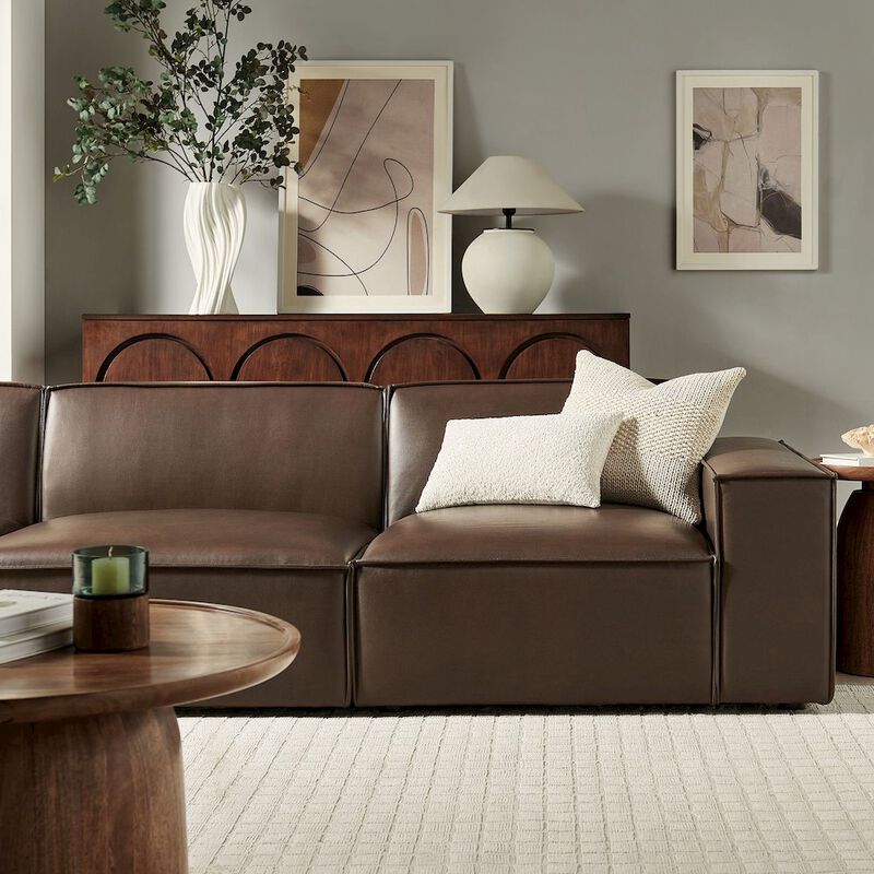 Restore 3-Piece Vegan Leather Modular Sofa Set image number 8
