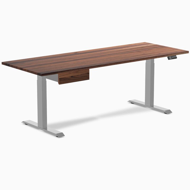 Desky Dual Hardwood Standing Desk With Drawer