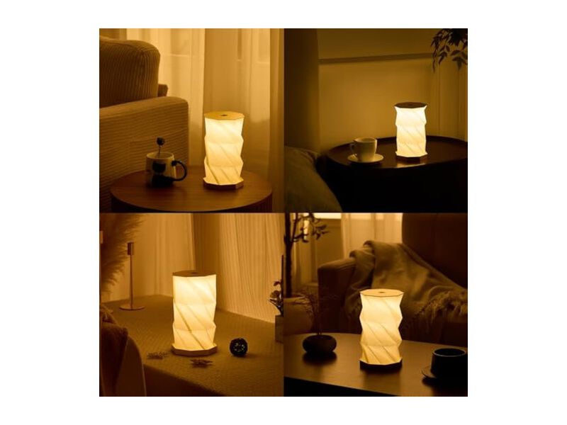 Rechargeable Portable Paper Desk Lamp For Office Dorm image number 2