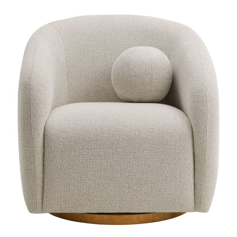Holland Swivel Chenille Fabric Armchair image number 5