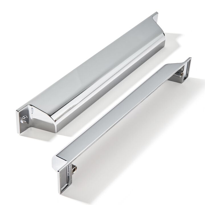 ZAUYX 10 Pack 5 Inch Center to Center Polished Chrome Cabinet Cup Pulls Drawer Pulls Kitchen Hardware Channing Cup Pulls Drawer