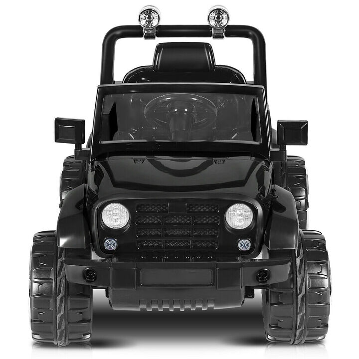 Kids 12V Ride On Electric Car with Music Remote Control and LED Lights