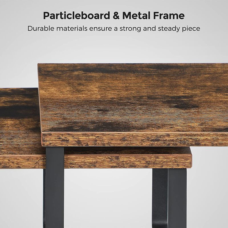 Set of 4 Stackable Cabinet Shelf Organizers - Metal and Particleboard Kitchen Counter Shelves, Expandable