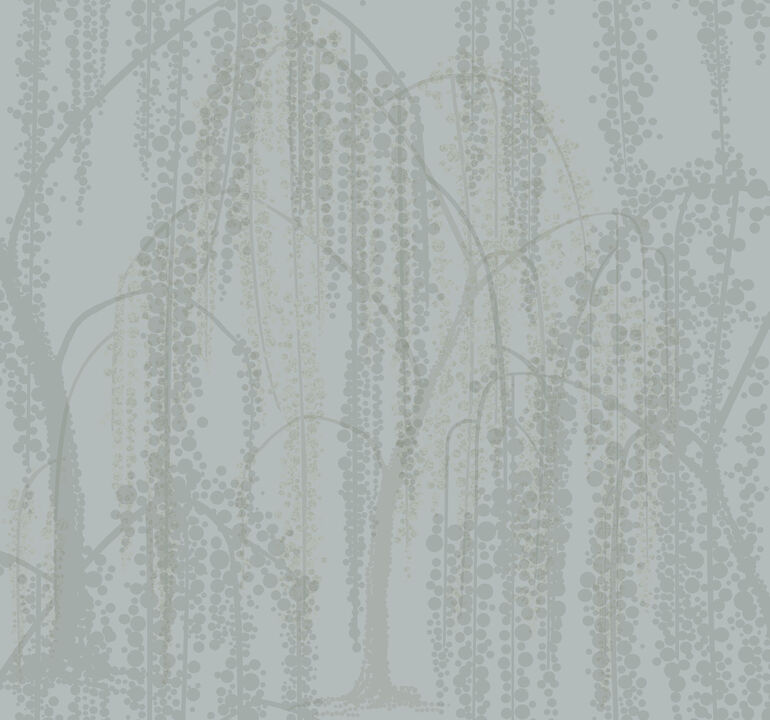 Willow Glow Smokey Blue Wallpaper