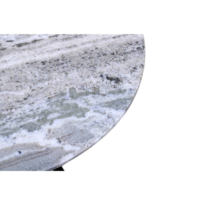 World Interiors Glacier 18 Accent Table with Fancy Brown Marble