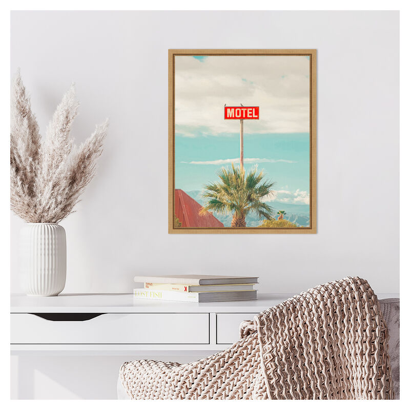 This Motel is for the Birds by Tom Windeknecht Framed Canvas Wall Art