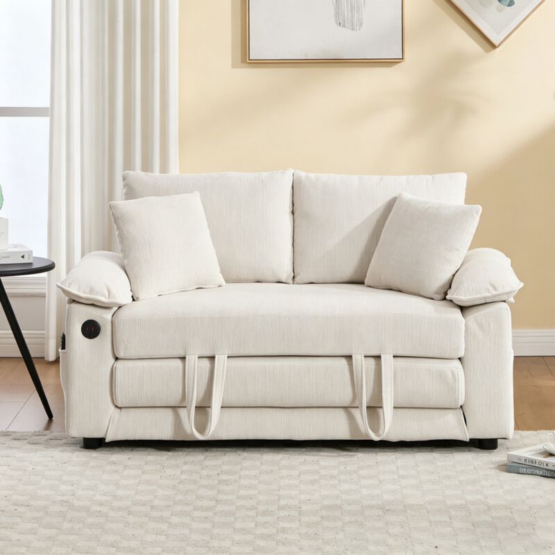 Jidpop 3-in-1 Upholstered Futon Sofa image number 7