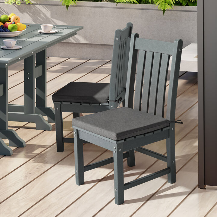 WestinTrends Outdoor Patio Kitchen Dining Chair Square Seat Cushions Set of 4, 16 x 15