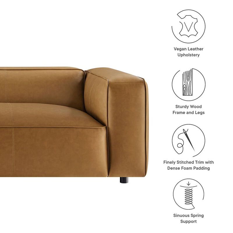 Auren Upholstered Vegan Leather Sofa image number 2