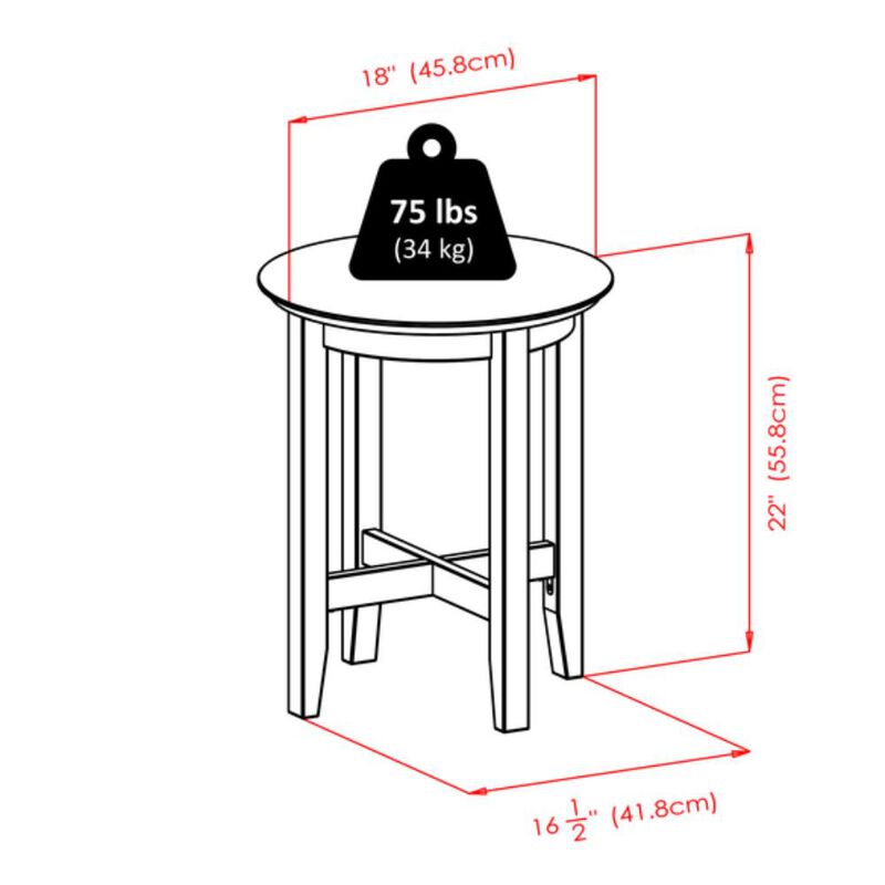 Toby End Table in Espresso Finish