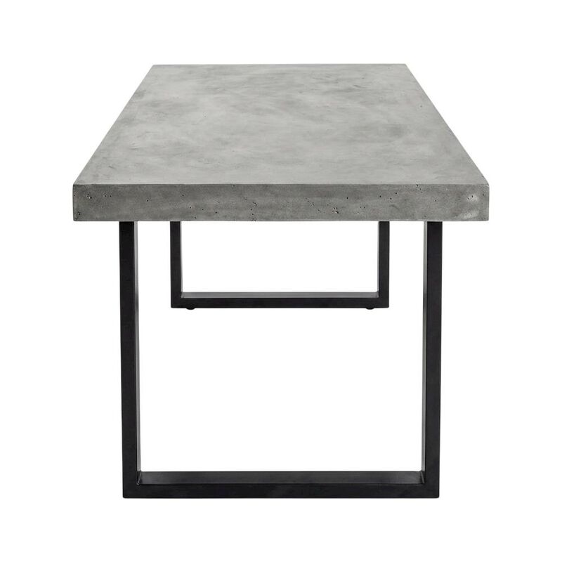 Outdoor Escape Cement Top Outdoor Dining Table, Contemporary Patio Dining Table for Six image number 2