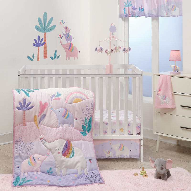Bedtime Originals Elephant Dreams Nursery/Child Light Pink Window Valance