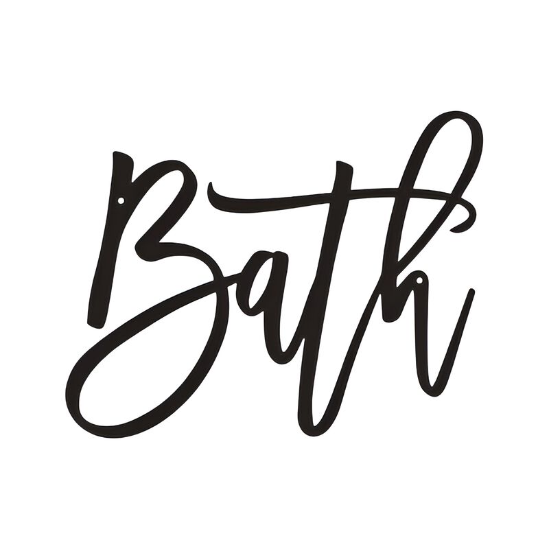 Metal BATH Letter Wall Art, Bathroom Decor Accent, Decorative Wall Sign image number 0