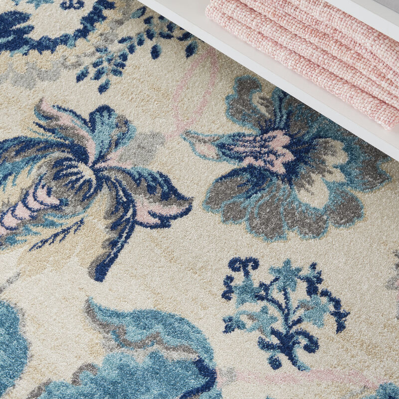 Tranquil TRA02 Ivory/Light Blue 6' x 9' Rug