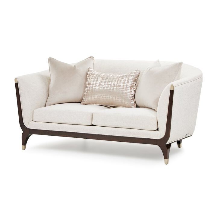 Michael Amini Paris Chic Loveseat - Cremini/Espresso