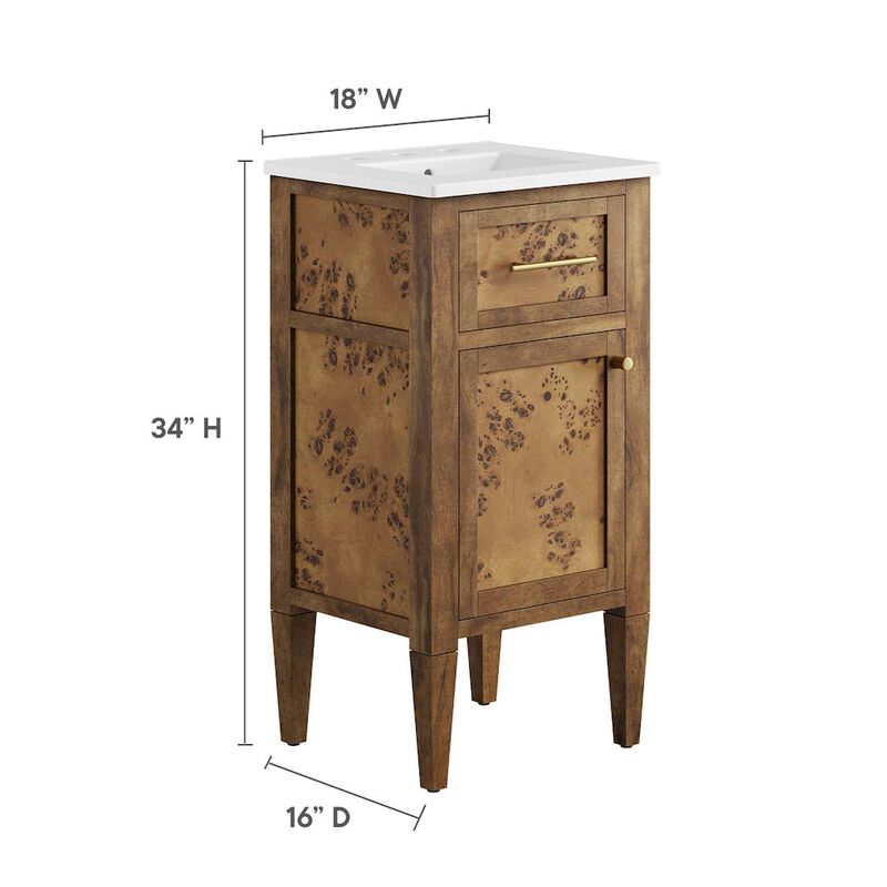 Elysian 18" Wood Bathroom Vanity image number 1