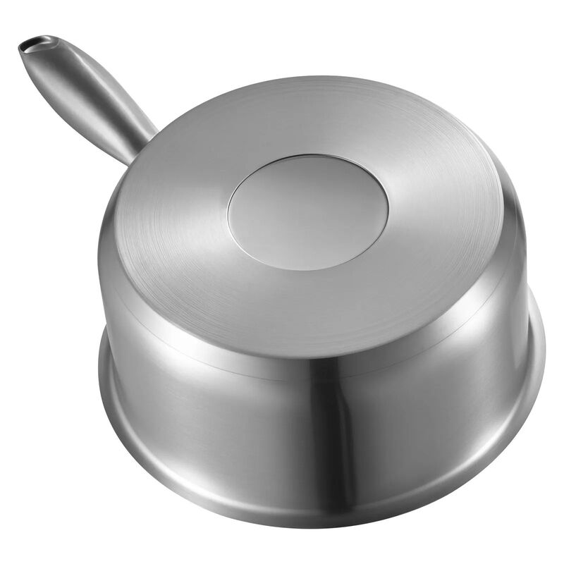 Multipurpose Stainless Steel Sauce Pot with Steamer, Glass Lid & Ergonomic Handle image number 9