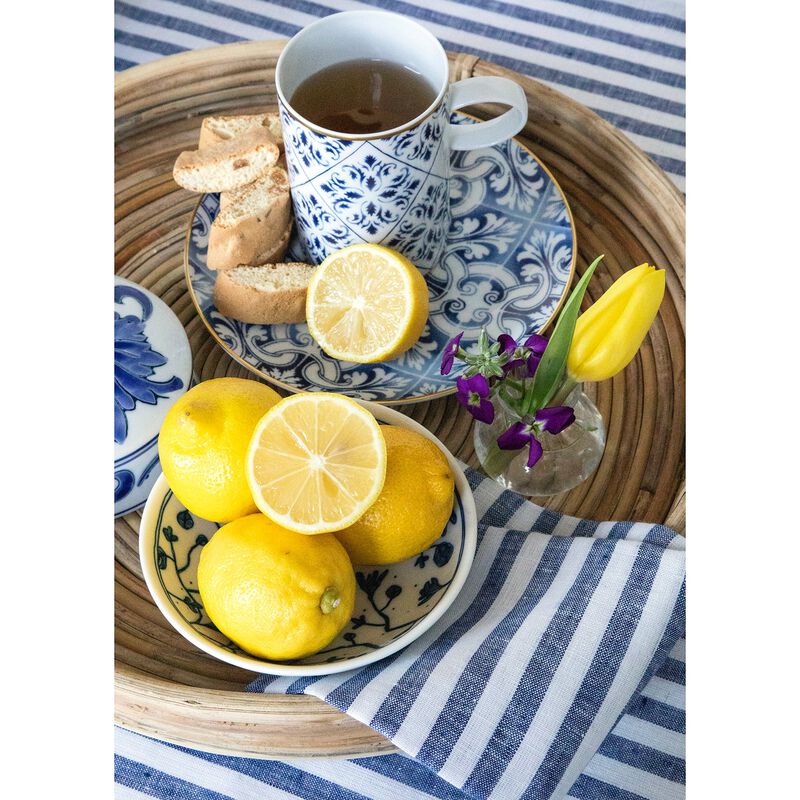 Solino Home Amalfi Stripe 100% Linen Tablecloth &ndash; Handcrafted, Machine Washable, Perfect for Holiday and Everyday Dining