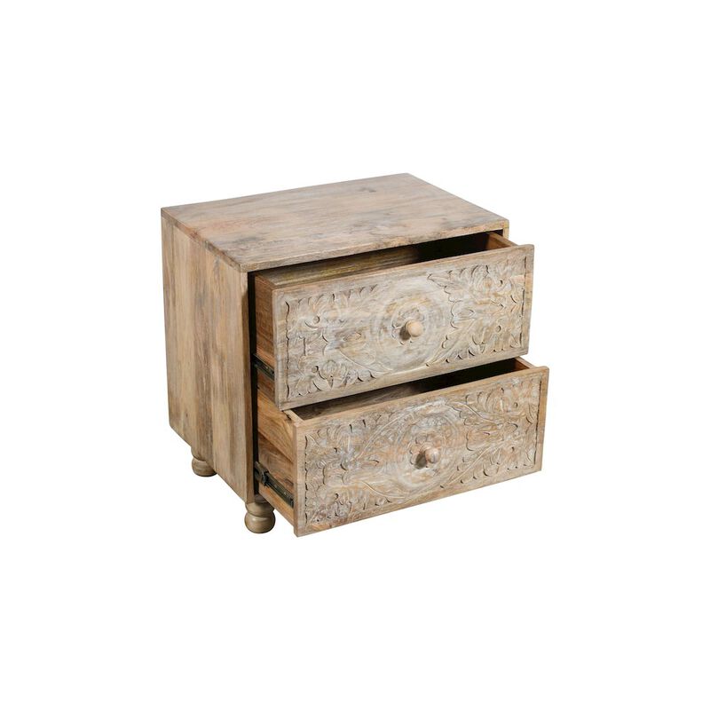 Alex Hamilton Cory 2-Drawer Nightstand in Natural