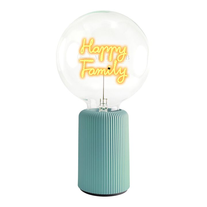 Bulb HAPPY FAMILY Amber with Base Table Lamp PORTABLE Pop