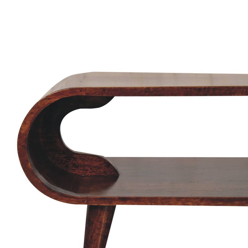 Artisan Furniture Solid Wood California Walnut Amaya Coffee Table, 1 Open Shelf, Dark Brown image number 3