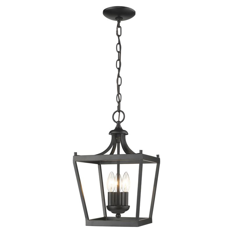 Hivvago Vintage Black Metal Tapered Hanging Light