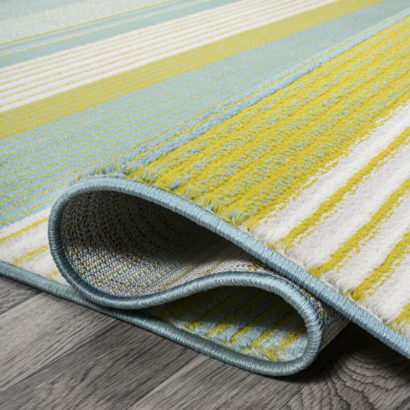 Duxbury Gradient Ticking Striped Area Rug