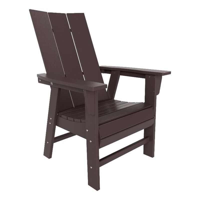 Costaelm Outdoor Adirondack Chair, HDPE Patio Balcony Chairs, Portside Seashell Nautical Curveback Adirondack Chair and Fire Pit