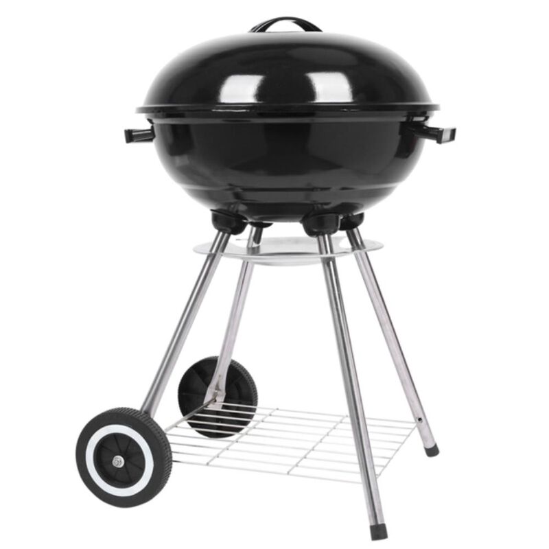 Apple-Shaped Charcoal Stove Enamel-Coated BBQ Grill for Outdoor Cooking