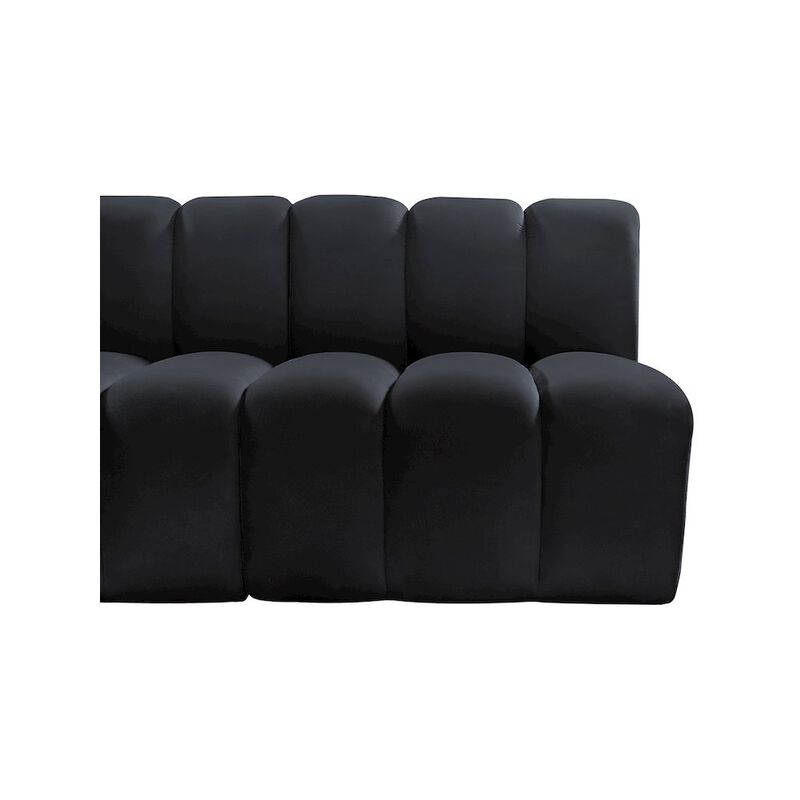 Meridian Furniture Arc Black Velvet Modular Sofa